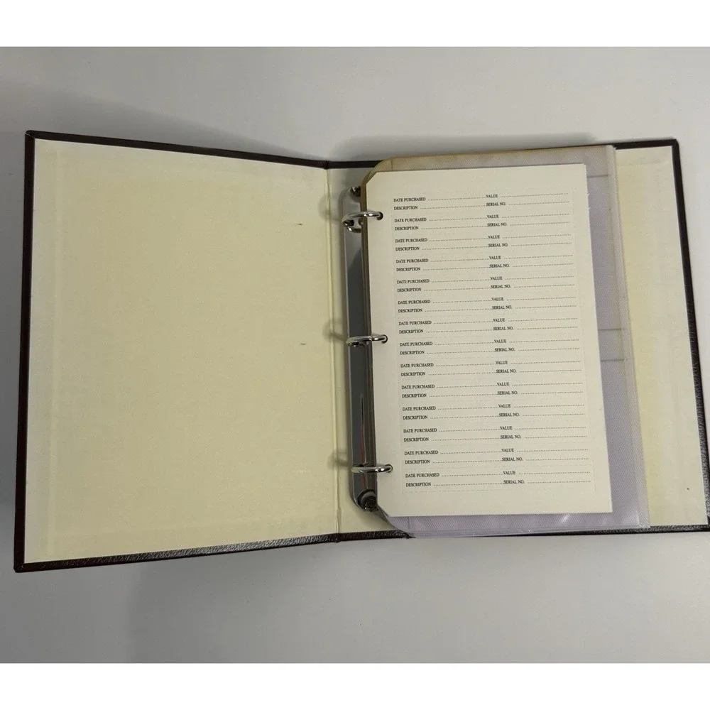 Vintage MBL 5046R Imperial Bonded Leather Collector Album Inventory Log Book (2)
